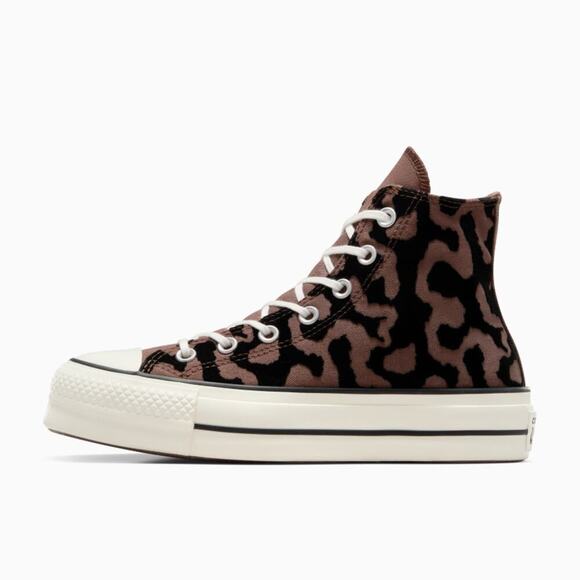 Converse Chuck Taylor All Star Lift Platform Leopard Remix High Top Sneaker 8 - Picture 3 of 9